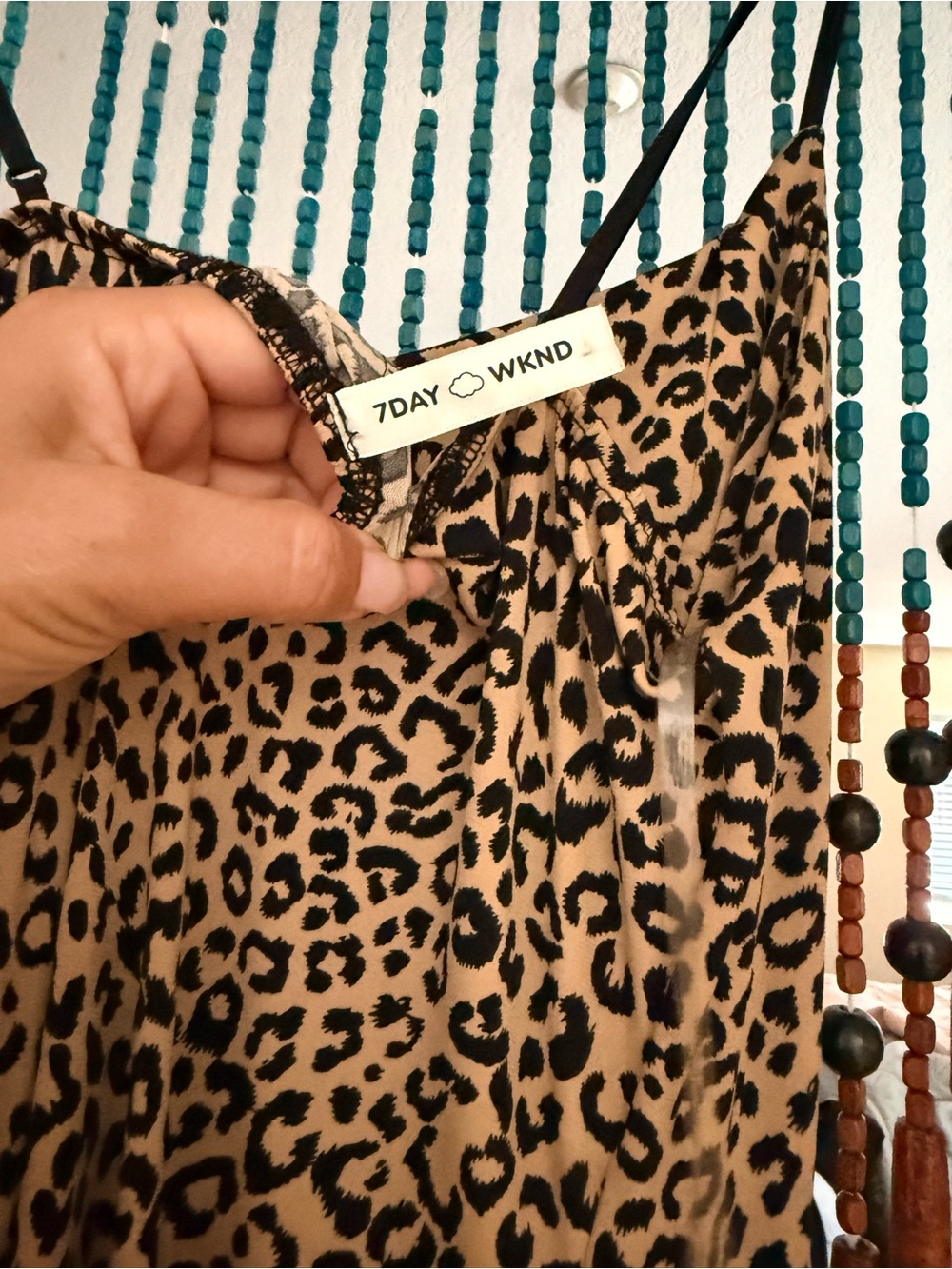 Leopard Print Slip Skirt in Tan and Black